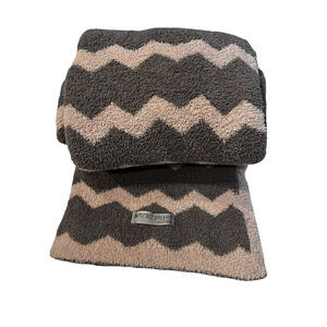 Barefoot Dreams Blanket Throw CozyChic Chevron Pattern 45x38 Soft Plush Blanket